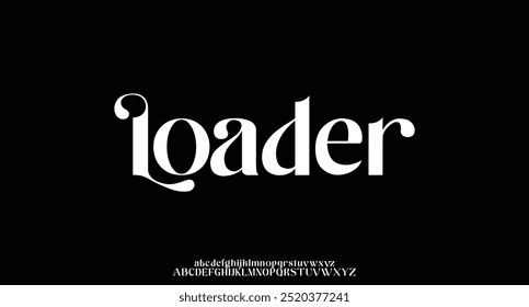 Elegant Font Uppercase Lowercase and Number. Classic Lettering Minimal Fashion Designs. Typography modern serif fonts regular decorative vintage concept. vector illustration