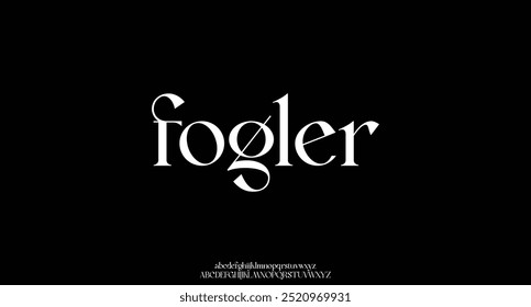 Elegant Font Uppercase Lowercase and Number. Classic Lettering Minimal Fashion Designs. Typography modern serif fonts regular decorative vintage concept. vector illustration