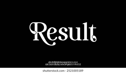 Elegant Font Uppercase Lowercase and Number. Classic Lettering Minimal Fashion Designs. Typography modern sans serif fonts regular decorative vintage concept. vector illustration
