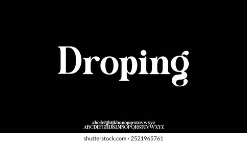Elegant Font Uppercase Lowercase and Number. Classic Lettering Minimal Fashion Designs. Typography modern serif fonts regular decorative vintage concept. vector illustration