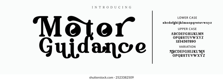 Letra elegante maiúscula minúscula e número. Clássico Lettering minimal Fashion Designs. Tipografia modernas fontes serif conceito vintage decorativo regular. ilustração vetorial