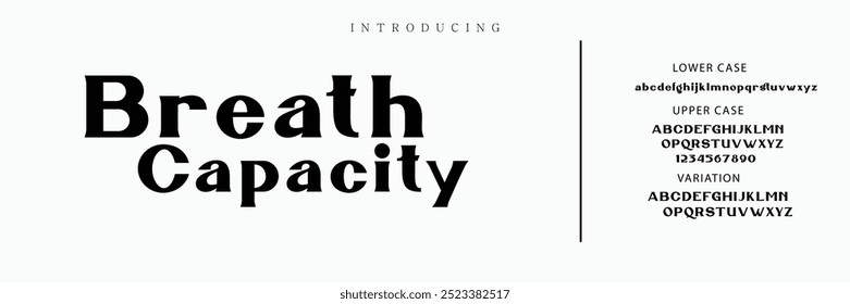 Elegant Font Uppercase Lowercase and Number. Classic Lettering Minimal Fashion Designs. Typography modern serif fonts regular decorative vintage concept. vector illustration