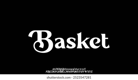 Elegant Font Uppercase Lowercase and Number. Classic Lettering Minimal Fashion Designs. Typography modern serif fonts regular decorative vintage concept. vector illustration