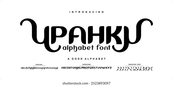 Elegant Font Uppercase Lowercase And Number. Classic Lettering Minimal Fashion Designs. Typography modern serif fonts regular decorative vintage concept. vector illustration
