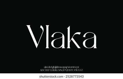 Elegant Font Uppercase Lowercase Number And Ampersand. Classic Lettering Minimal Fashion Designs. Typography modern serif fonts regular decorative vintage concept. vector illustration