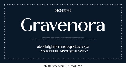 Elegant Font Uppercase Lowercase and Number. wedding font, Classic Lettering Minimal Fashion Designs. Typography modern serif fonts regular decorative vintage concept. vector illustration