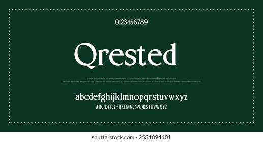 Elegant Font Uppercase Lowercase and Number. wedding font, Classic Lettering Minimal Fashion Designs. Typography modern serif fonts regular decorative vintage concept. vector illustration