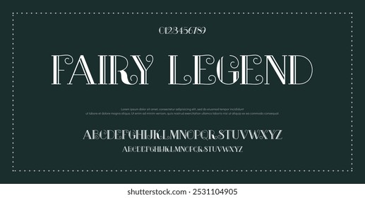 Elegant Font Uppercase Lowercase And Number. Classic Lettering Minimal Fashion Designs. Typography modern serif fonts regular decorative vintage concept. vector illustration