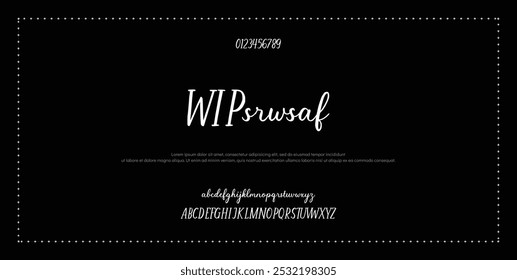 Elegant Font Uppercase Lowercase And Number. Classic Lettering Minimal Fashion Designs. Typography modern serif fonts regular decorative vintage concept. vector illustration
