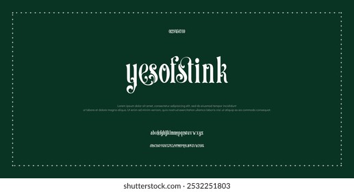 Elegant Font Uppercase Lowercase And Number. Classic Lettering Minimal Fashion Designs. Typography modern serif fonts regular decorative vintage concept. vector illustration