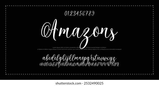 Fonte elegante maiúscula minúscula e número. fonte casamento, Classic Lettering minimal Fashion Designs. Tipografia modernas fontes serif conceito vintage decorativo regular. ilustração vetorial