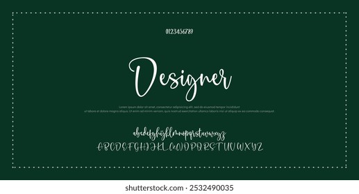 Elegant Font Uppercase Lowercase and Number. wedding font, Classic Lettering Minimal Fashion Designs. Typography modern serif fonts regular decorative vintage concept. vector illustration