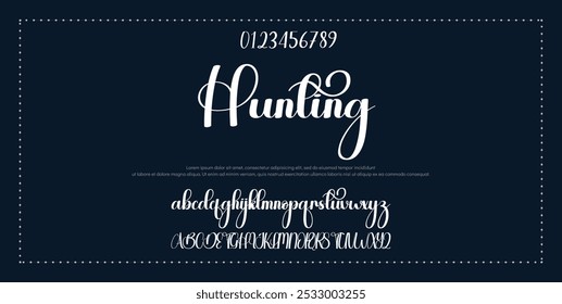 Elegant Font Uppercase Lowercase And Number. Classic Lettering Minimal Fashion Designs. Typography modern serif fonts regular decorative vintage concept. vector illustration