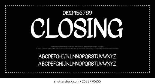 Elegant Font Uppercase Lowercase And Number. Classic Lettering Minimal Fashion Designs. Typography modern serif fonts regular decorative vintage concept. vector illustration
