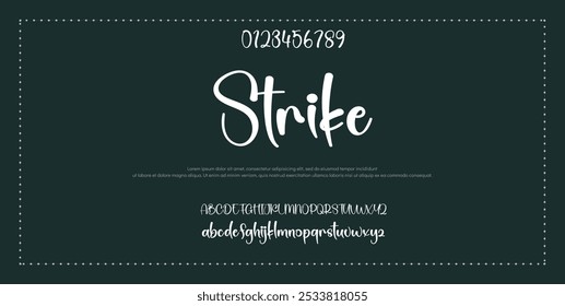 Elegant Font Uppercase Lowercase and Number. wedding font, Classic Lettering Minimal Fashion Designs. Typography modern serif fonts regular decorative vintage concept. vector illustration