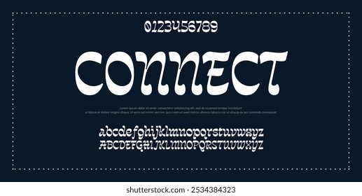 Letra Elegante Maiúscula Minúscula E Número. Clássico Lettering minimal Fashion Designs. Tipografia modernas fontes serif conceito vintage decorativo regular. ilustração vetorial