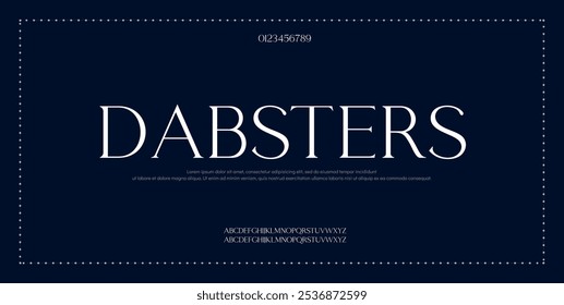 Elegant Font Uppercase Lowercase And Number. Classic Lettering Minimal Fashion Designs. Typography modern serif fonts regular decorative vintage concept. vector illustration