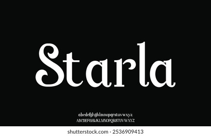 Fonte Elegante Número Minúsculo Maiúsculo E E Comercial. Clássico Lettering minimal Fashion Designs. Tipografia modernas fontes serif conceito vintage decorativo regular. ilustração vetorial