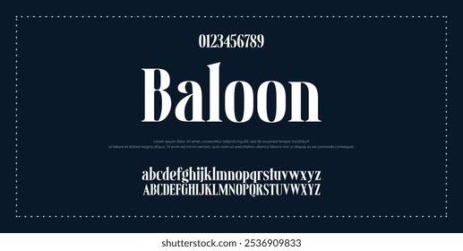 Elegant Font Uppercase Lowercase and Number. wedding font, Classic Lettering Minimal Fashion Designs. Typography modern serif fonts regular decorative vintage concept. vector illustration