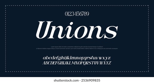 Elegant Font Uppercase Lowercase and Number. wedding font, Classic Lettering Minimal Fashion Designs. Typography modern serif fonts regular decorative vintage concept. vector illustration