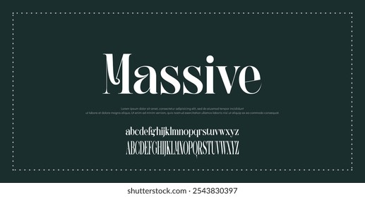 Elegant Font Uppercase Lowercase and Number. wedding font, Classic Lettering Minimal Fashion Designs. Typography modern serif fonts regular decorative vintage concept. vector illustration