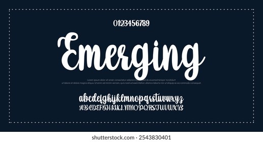 Elegant Font Uppercase Lowercase and Number. wedding font, Classic Lettering Minimal Fashion Designs. Typography modern serif fonts regular decorative vintage concept. vector illustration