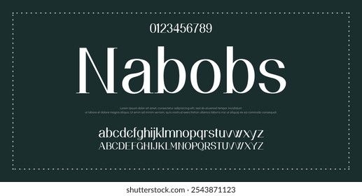 Elegant Font Uppercase Lowercase and Number. wedding font, Classic Lettering Minimal Fashion Designs. Typography modern serif fonts regular decorative vintage concept. vector illustration