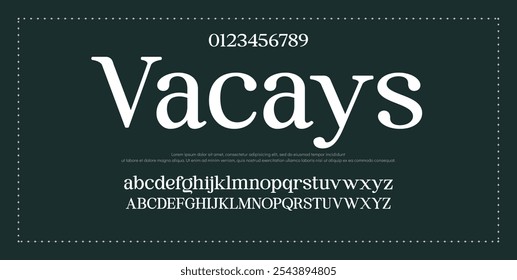 Elegant Font Uppercase Lowercase and Number. wedding font, Classic Lettering Minimal Fashion Designs. Typography modern serif fonts regular decorative vintage concept. vector illustration
