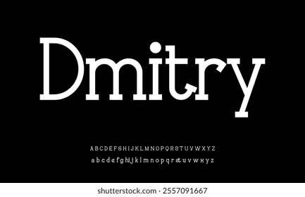 Elegant Font Uppercase Lowercase and Number. Classic Lettering Minimal Fashion Designs. Typography modern serif fonts regular decorative vintage concept. vector illustration