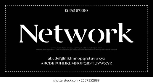 Elegant Font Uppercase Lowercase And Number. Classic Lettering Minimal Fashion Designs. Typography modern serif fonts regular decorative vintage concept. vector illustration