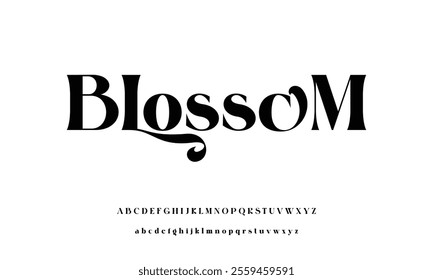 Elegant Font Uppercase Lowercase and Number. wedding font, Classic Lettering Minimal Fashion Designs. Typography modern serif fonts regular decorative vintage concept. vector illustration