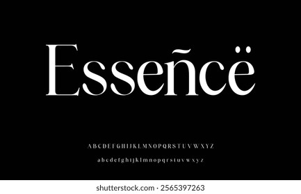 Elegant Font Uppercase Lowercase and Number. wedding font, Classic Lettering Minimal Fashion Designs. Typography modern serif fonts regular