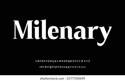 Elegant Font Uppercase Lowercase Number And Ampersand. Classic Lettering Minimal Fashion Designs. Typography modern serif fonts regular decorative vintage concept. vector illustration