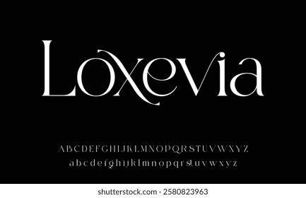 Elegant Font Uppercase Lowercase and Number. wedding font, Classic Lettering Minimal Fashion Designs. Typography modern serif fonts regular decorative vintage concept. vector illustration