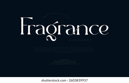Elegant Font Uppercase Lowercase And Number. Classic Lettering Minimal Fashion Designs. Typography modern serif fonts regular decorative vintage concept. vector illustration