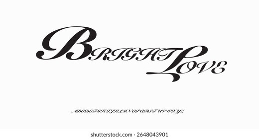Letra elegante maiúscula minúscula e número. Clássico Lettering minimal Fashion Designs. Tipografia modernas fontes serif conceito vintage decorativo regular. ilustração vetorial