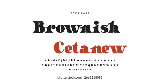 Elegant Font Uppercase Lowercase Number And Ampersand. Classic Lettering Minimal Fashion Designs. Typography modern serif fonts regular decorative vintage concept. vector illustration