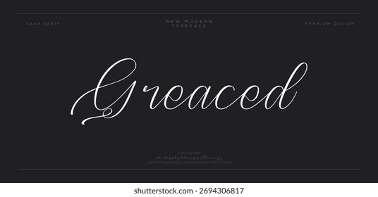 Elegant Font Uppercase Lowercase and Number. wedding font, Classic Lettering Minimal Fashion Designs. Typography modern serif fonts regular decorative vintage concept. vector illustration