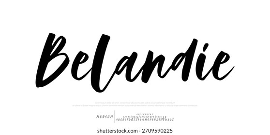 Elegant Font Uppercase Lowercase and Number. Classic Lettering Minimal Fashion Designs. Typography modern serif fonts regular decorative vintage concept. vector illustration