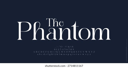 Elegant Font Uppercase Lowercase And Number. Classic Lettering Minimal Fashion Designs. Typography modern serif fonts regular decorative vintage concept. vector illustration