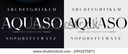 Elegant Font Uppercase Lowercase and Number. Classic Lettering Minimal Fashion Designs. Typography modern serif fonts regular decorative vintage concept. vector illustration