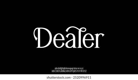 Elegante fuente mayúscula minúscula. Elegante Script Font Letras clásicas Diseños de moda minimalistas. Tipografía moderna serif Fuentes concepto vintage decorativo regular. Ilustración vectorial