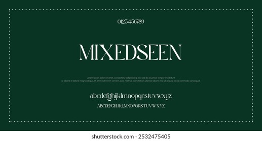 Elegant Font Uppercase Lowercase. Elegant Script Font Classic Lettering Minimal Fashion Designs. Typography modern serif fonts regular decorative vintage concept. vector illustration