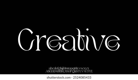 Elegant font vector design, suitable for headline, logotype, and creative design.