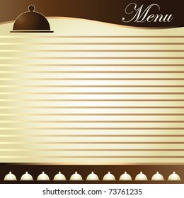 Elegant food menu
