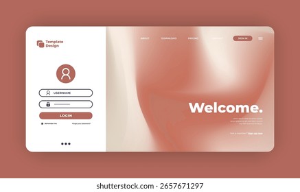 Elegant Form Design for Business Login with Abstract Background, Gradient UI, and Aesthetic Web Interface