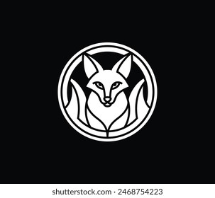 Elegant Fox Emblem Logo Template