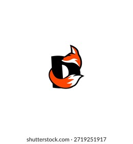 Elegante Fuchs Letter D Form, die ein glattes und stilvolles Logo für Premium-Branding und kreatives Design