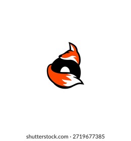 Forma elegante de la letra O del zorro, creando un logotipo suave y elegante para una marca premium y un diseño creativo
