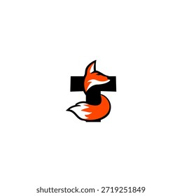 Elegant fox Letter T shape, creating a smooth and stylish logo for premium branding and creative design